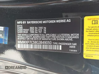 2016 MINI Hardtop S with VIN WMWXP7C58G3B49050, listed as a IAAI auction lot 42397484 with 103,083 mi miles and . Bid and sale history available at DreamBid. Image 9.