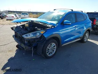 2017 Hyundai Tucson Value with VIN KM8J33A27HU396103, listed as a IAAI auction lot 41658990 with 82,625 mi miles. Bid and sale history available at carsss.com. Image 2.