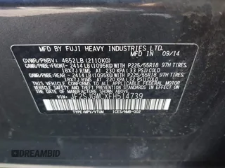 2015 Subaru Forester 2.0XT Touring with VIN JF2SJGWCXFH514739, listed as a IAAI auction lot 42143364 with 107,359 mi miles. Bid and sale history available at carsss.com. Image 9.