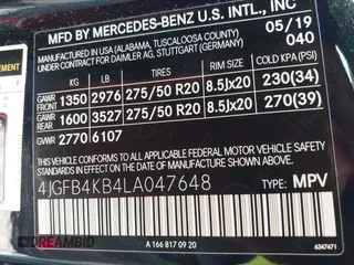 2020 Mercedes-Benz GLE 350 z VIN 4JGFB4KB4LA047648, wystawiony jako IAAI lot #42198106 z przebiegiem 53 148 mil mil oraz . Historia ofert i sprzedaży dostępna na DreamBid. Obrazek 9.