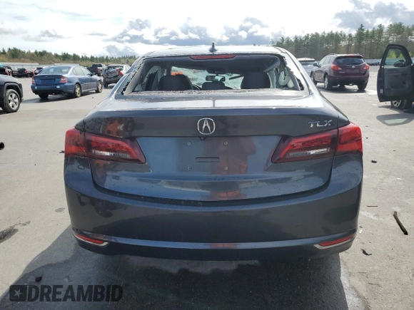 2015 Acura TLX V6 with VIN 19UUB2F36FA017785, listed as a Copart auction lot 55942425 with Not provided miles and Salvage title. Bid and sale history available at DreamBid. Image 6.