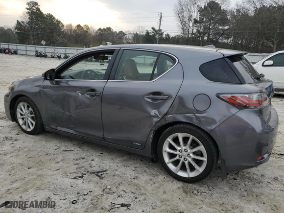 2012 Lexus CT 200h with VIN JTHKD5BH4C2114149, listed as a Copart auction lot 48964375 with 170,874 mi miles and Salvage Title. Bid and sale history available at carsss.com. Image 2.