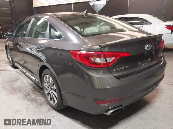 2017 Hyundai Sonata Sport with VIN 5NPE34AF4HH483482, listed as a IAAI auction lot 42042834 with 82,340 mi miles. Bid and sale history available at carsss.com. Image 3.