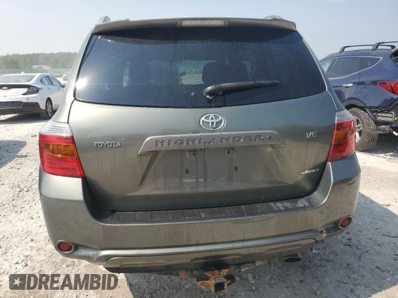 2008 Toyota Highlander Sport with VIN JTEES43A382002249, listed as a Copart auction lot 59623845 with Not provided miles and Clean title. Bid and sale history available at DreamBid. Image 6.