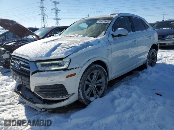 2017 Audi Q3 Prestige with VIN WA1GCCFS3HR015108, listed as a Copart auction lot 44623585 with 65,720 mi miles and Salvage Title. Bid and sale history available at carsss.com. Image 1.
