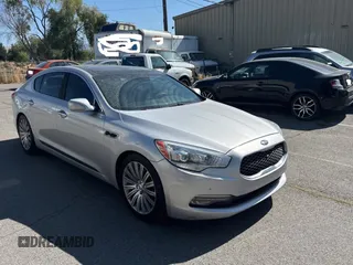 2015 Kia K900 Premium with VIN KNALU4D44F6026237, listed as a Copart auction lot 64230155 with 83,156 mi miles and Salvage title. Bid and sale history available at DreamBid. Image 1.