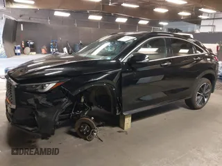 2024 Infiniti QX55 Luxe with VIN 3PCAJ5JRXRF105669, listed as a IAAI auction lot 42155781 with 17,556 mi miles and . Bid and sale history available at DreamBid. Image 6.