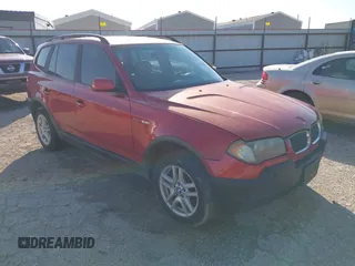 2005 BMW X3 2.5i with VIN WBXPA73495WC50768, listed as a IAAI auction lot 41574034 with 192,627 mi miles. Bid and sale history available at carsss.com. Image 1.