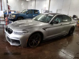 2019 BMW M5 Competition with VIN WBSJF0C52KB448086, listed as a Copart auction lot 86118594 with 46,798 mi miles and Salvage Title. Bid and sale history available at carsss.com. Image 1.