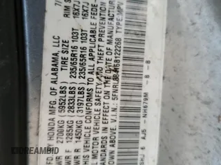 2006 Honda Odyssey EX z VIN 5FNRL38416B122268, wystawiony jako Copart lot #58969785 z przebiegiem 167 991 mil mil oraz Szkoda całkowita • Salvage title. Historia ofert i sprzedaży dostępna na DreamBid. Obrazek 13.