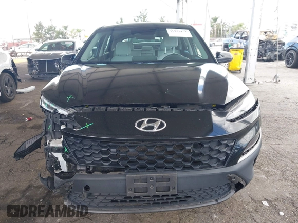 2022 Hyundai Kona Preferred with VIN KM8K22AB6NU765014, listed as a IAAI auction lot 41939176 with 69,522 mi miles and . Bid and sale history available at carsss.com. Image 12.
