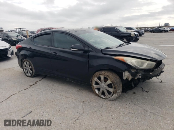 2013 Hyundai Elantra Limited with VIN 5NPDH4AE8DH254009, listed as a Copart auction lot 51278115 with 131,463 mi miles and Salvage Title. Bid and sale history available at DreamBid. Image 4.