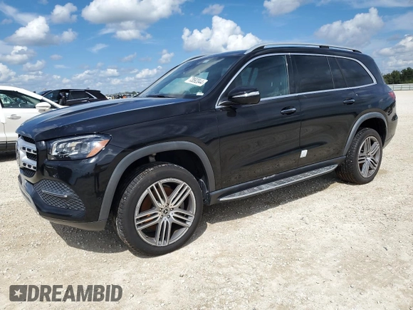 2021 Mercedes-Benz GLS 450 with VIN 4JGFF5KE3MA382289, listed as a Copart auction lot 73892044 with 52,262 mi miles and Salvage Title. Bid and sale history available at DreamBid. Image 1.