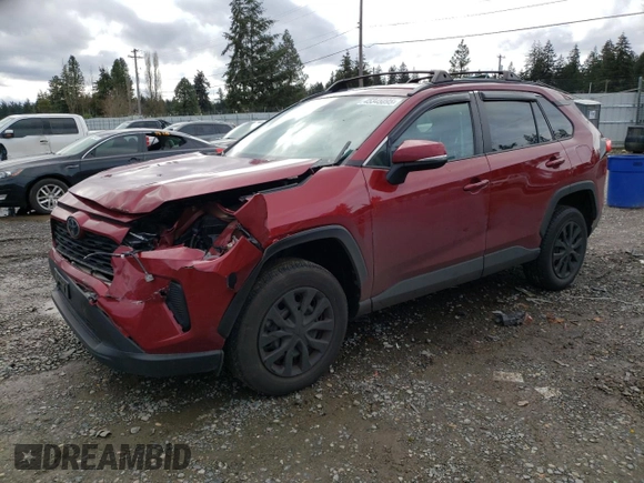 2021 Toyota RAV4 LE with VIN 2T3G1RFVXMW152811, listed as a Copart auction lot 45345095 with 66,871 mi miles and Salvage Title. Bid and sale history available at carsss.com. Image 1.
