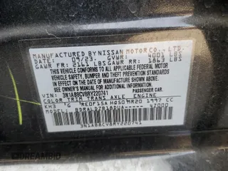 2024 Nissan Sentra SV z VIN 3N1AB8CV8RY220741, wystawiony jako Copart lot #61267055 z przebiegiem 53 318 mil mil oraz Szkoda całkowita • Salvage title. Historia ofert i sprzedaży dostępna na DreamBid. Obrazek 12.