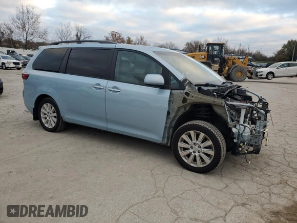 2015 Toyota Sienna Limited with VIN 5TDDK3DC5FS095338, listed as a Copart auction lot 78532014 with 182,689 mi miles and Salvage Title. Bid and sale history available at DreamBid. Image 4.