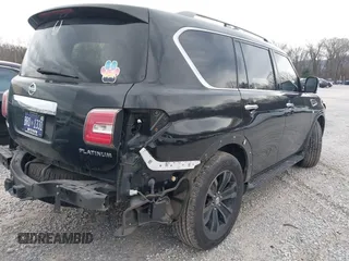 2019 Nissan Armada Platinum with VIN JN8AY2NE8K9755381, listed as a IAAI auction lot 41440130 with 137,026 mi miles. Bid and sale history available at carsss.com. Image 4.