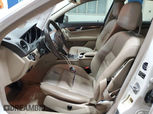 2012 Mercedes-Benz C 300 Sport with VIN WDDGF8BB1CR230744, listed as a Copart auction lot 80452834 with 143,320 mi miles and Salvage Title. Bid and sale history available at DreamBid. Image 7.