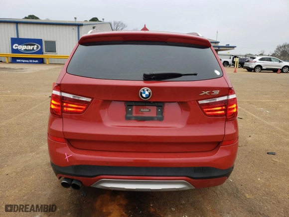 2017 BMW X3 sDrive28i with VIN 5UXWZ7C57H0U47161, listed as a Copart auction lot 44576435 with 78,957 mi miles and Salvage Title. Bid and sale history available at carsss.com. Image 6.