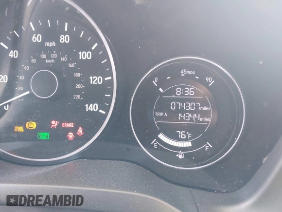 2018 Honda HR-V LX with VIN 3CZRU6H35JG719653, listed as a IAAI auction lot 41956051 with 74,307 mi miles. Bid and sale history available at carsss.com. Image 15.