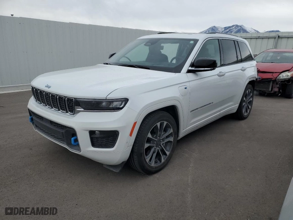 2022 Jeep Grand Cherokee 4xe Overland with VIN 1C4RJYD69N8716244, listed as a Copart auction lot 43249375 with 21,240 mi miles and Salvage Title. Bid and sale history available at carsss.com. Image 1.