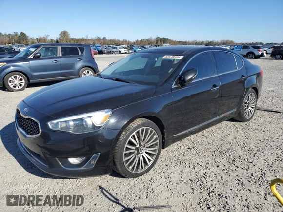 2015 Kia Cadenza Premium with VIN KNALN4D78F5182021, listed as a Copart auction lot 82618144 with 130,251 mi miles and Salvage Title. Bid and sale history available at carsss.com. Image 1.
