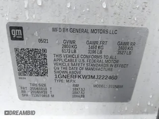 2021 Chevrolet Traverse LS with VIN 1GNERFKW3MJ222460, listed as a IAAI auction lot 41915832 with 69,261 mi miles. Bid and sale history available at carsss.com. Image 9.