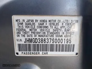 2007 Honda Fit Sport with VIN JHMGD38637S000195, listed as a IAAI auction lot 41963983 with 229,649 mi miles. Bid and sale history available at carsss.com. Image 9.