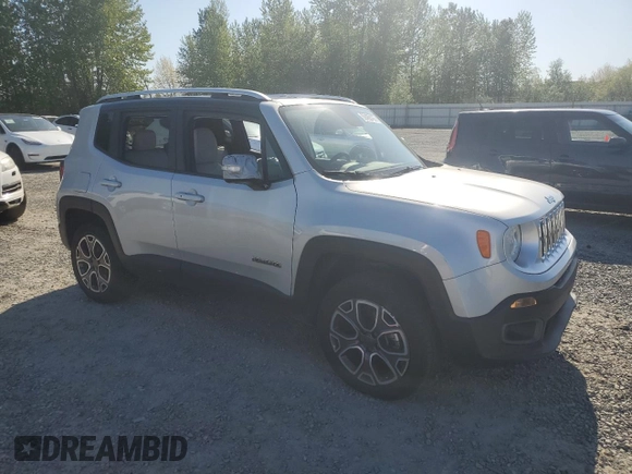 2015 Jeep Renegade Limited with VIN ZACCJBDT0FPB96034, listed as a Copart auction lot 55488195 with 52,504 mi miles and Salvage Title. Bid and sale history available at DreamBid. Image 4.