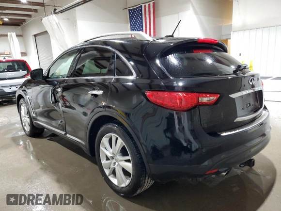 2014 Infiniti QX70 z VIN JN8CS1MW0EM411494, wystawiony jako Copart lot #55810625 z przebiegiem 94 258 mil mil oraz Szkoda całkowita • Salvage title. Historia ofert i sprzedaży dostępna na DreamBid. Obrazek 2.