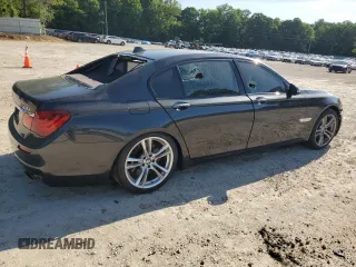 2013 BMW 7 Series 750Li xDrive with VIN WBAYF8C57DD140694, listed as a Copart auction lot 56983435 with 113,444 mi miles and Salvage title. Bid and sale history available at DreamBid. Image 3.