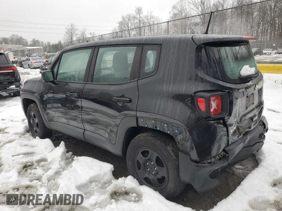 2018 Jeep Renegade Sport with VIN ZACCJBAB2JPG70389, listed as a Copart auction lot 45098815 with 126,241 mi miles and Salvage title. Bid and sale history available at DreamBid. Image 2.