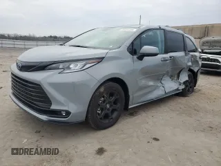 2025 Toyota Sienna XSE z VIN 5TDCSKFC9SS155327, wystawiony jako Copart lot #86444494 z przebiegiem 1 280 mil mil oraz Szkoda całkowita • Salvage title. Historia ofert i sprzedaży dostępna na DreamBid. Obrazek 1.