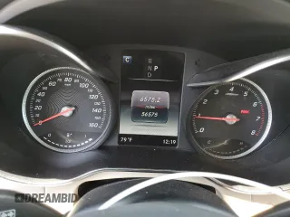 2019 Mercedes-Benz GLC 300 with VIN WDC0G4JB5KF614670, listed as a Copart auction lot 62017055 with 56,575 mi miles and Salvage title. Bid and sale history available at DreamBid. Image 9.
