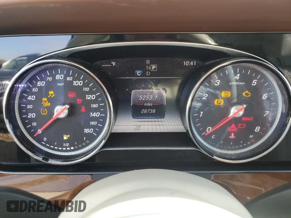 2019 Mercedes-Benz E 450 with VIN WDDZF6JB5KA491015, listed as a Copart auction lot 79105104 with 28,738 mi miles and Salvage Title. Bid and sale history available at DreamBid. Image 9.