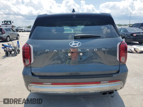 2024 Hyundai Palisade Calligraphy z VIN KM8R74GE5RU805571, wystawiony jako Copart lot #59494785 z przebiegiem 7 378 mil mil oraz Szkoda całkowita • Salvage title. Historia ofert i sprzedaży dostępna na DreamBid. Obrazek 6.