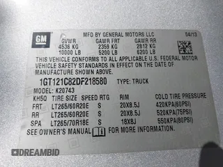 2013 GMC Sierra 2500HD SLT z VIN 1GT121C82DF218580, wystawiony jako IAAI lot #41758693 z przebiegiem 121 798 mil mil oraz . Historia ofert i sprzedaży dostępna na DreamBid. Obrazek 9.