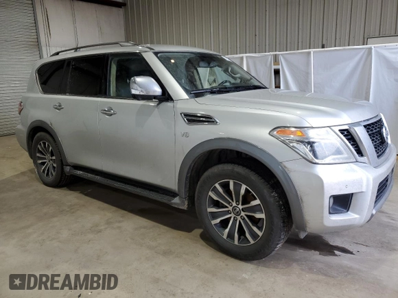 2020 Nissan Armada SL with VIN JN8AY2ND5L9110499, listed as a Copart auction lot 46029445 with 135,050 mi miles and Salvage Title. Bid and sale history available at carsss.com. Image 4.