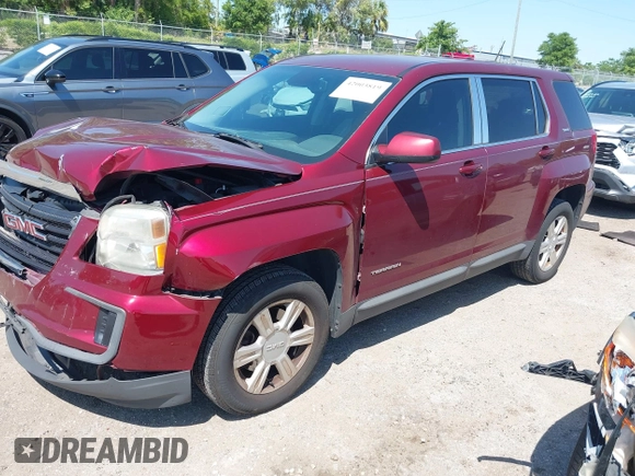 2016 GMC Terrain SLE with VIN 2GKALMEKXG6246461, listed as a IAAI auction lot 42003819 with 107,582 mi miles. Bid and sale history available at carsss.com. Image 17.