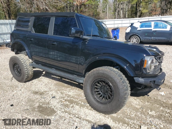 2022 Ford Bronco with VIN 1FMEE5BPXNLB48396, listed as a Copart auction lot 45375945 with 23,960 mi miles and Salvage title. Bid and sale history available at DreamBid. Image 4.