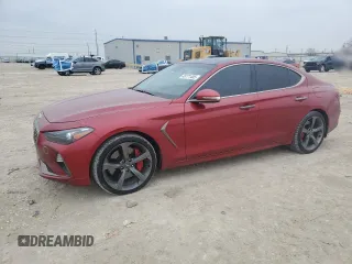 2019 Genesis G70 Advanced with VIN KMTG34LE2KU017271, listed as a Copart auction lot 45771455 with 114,707 mi miles and Salvage Title. Bid and sale history available at carsss.com. Image 1.