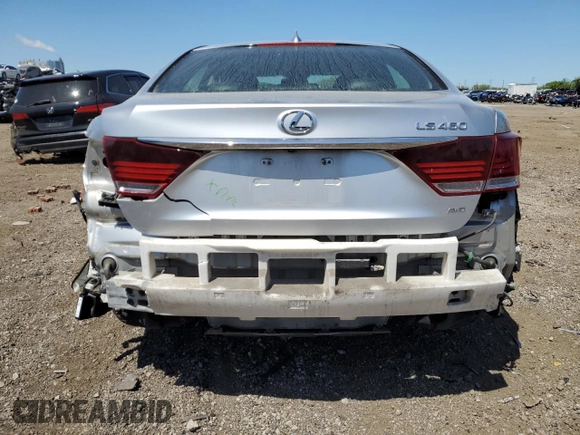2014 Lexus LS 460 with VIN JTHCL5EF8E5022156, listed as a Copart auction lot 56633035 with 123,562 mi miles and Salvage title. Bid and sale history available at DreamBid. Image 6.