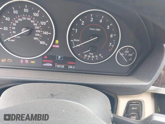 2016 BMW 3 Series 328i with VIN WBA8E9C51GK647356, listed as a IAAI auction lot 41961409 with 118,126 mi miles and . Bid and sale history available at DreamBid. Image 7.