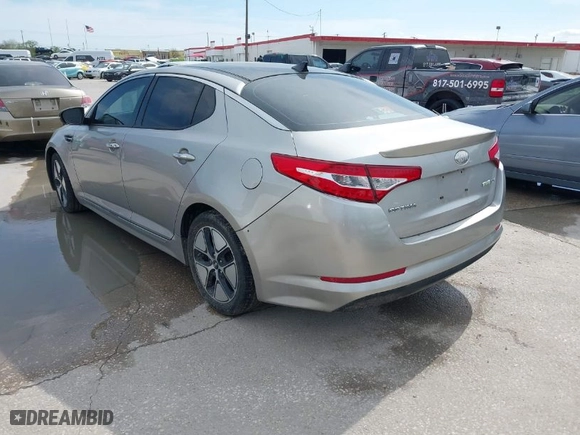 2013 Kia Optima Hybrid EX with VIN KNAGM4ADXD5039535, listed as a IAAI auction lot 41886125 with 1 mi miles. Bid and sale history available at carsss.com. Image 3.