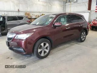 2016 Acura MDX with VIN 5FRYD4H28GB042804, listed as a Copart auction lot 64858475 with 107,207 mi miles and Clean title. Bid and sale history available at DreamBid. Image 1.