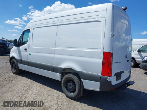 2025 Mercedes-Benz Sprinter Cargo with VIN W1Y4KBHY6ST203831, listed as a IAAI auction lot 42173474 with 4,382 mi miles and . Bid and sale history available at carsss.com. Image 3.