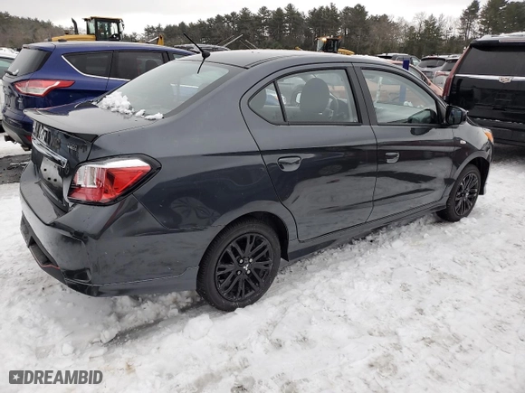2024 Mitsubishi Mirage G4 ES with VIN ML32FUFJ8RHF11877, listed as a Copart auction lot 54574865 with 171 mi miles and Non Repairable. Bid and sale history available at carsss.com. Image 3.