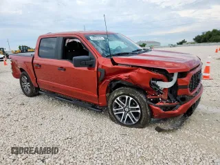 2023 Ford F-150 XL with VIN 1FTEW1CP9PKE72490, listed as a Copart auction lot 60045635 with 10,318 mi miles and Salvage title. Bid and sale history available at DreamBid. Image 4.