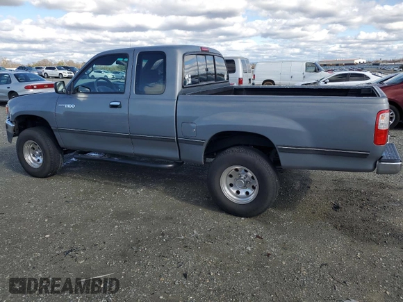 1995 Toyota T100 z VIN JT4VD22E1S0016497, wystawiony jako Copart lot #44385205 z przebiegiem 190 432 mil mil oraz Szkoda całkowita • Salvage title. Historia ofert i sprzedaży dostępna na DreamBid. Obrazek 2.