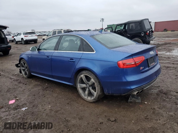 2015 Audi S4 Premium Plus with VIN WAUDGAFL2FA038723, listed as a Copart auction lot 86791404 with 93,500 mi miles and Salvage Title. Bid and sale history available at carsss.com. Image 2.
